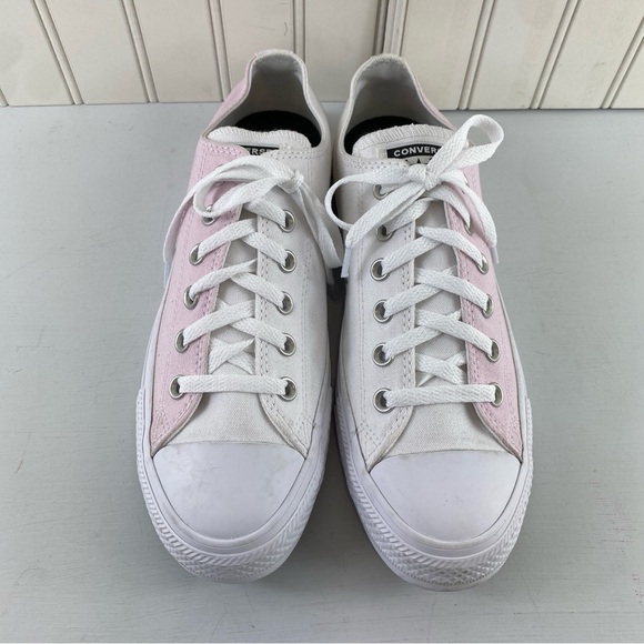 Converse Women’s AllStar Custom Color Pink‎ & White Low-Top Sneakers Sz 10 - Picture 8 of 15